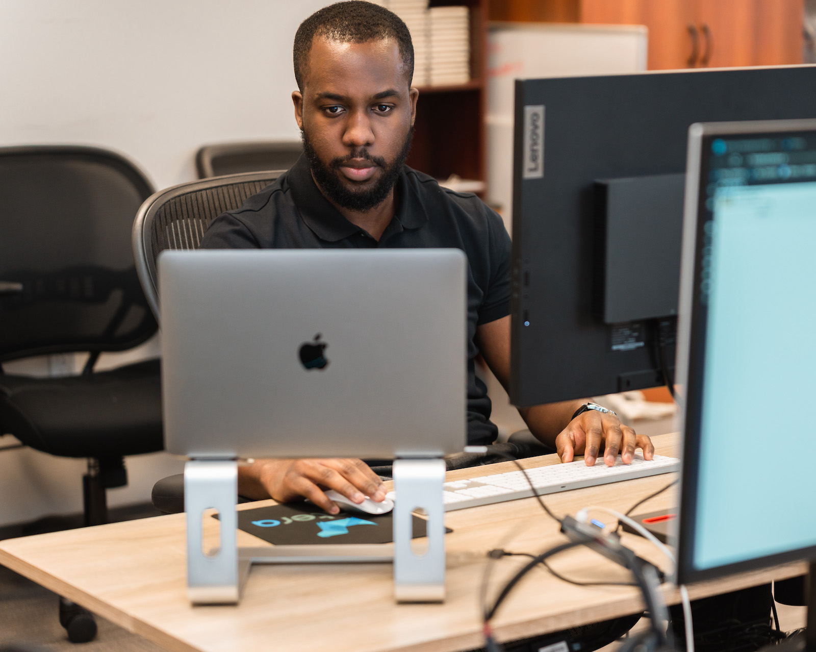 Entera transaction specialist working